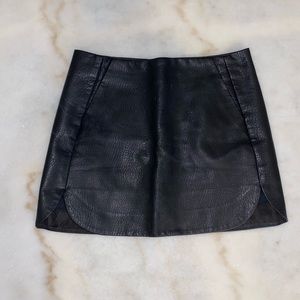 Topshop leather mini skirt
